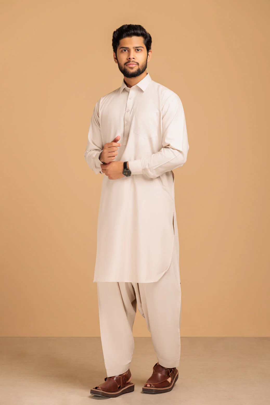 ASH+GRY-BLENDED-SHALWAR SUIT- (GSSS23-011)