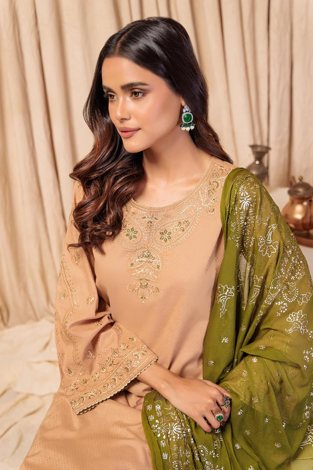 BEIGE-JACQUARD-3 PIECE (SS5243P28) - Image 4