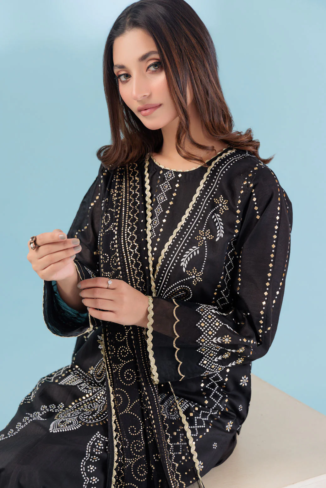 BLACK-VISCOSE-3 PIECE (BSHS233P02)