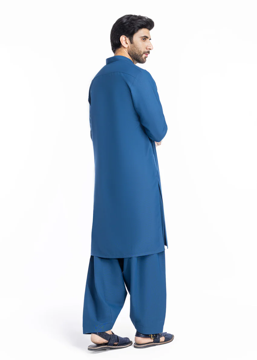 Blue-Blended-Shalwar Suit - (MP2PSBW25BM11D2) - Image 2