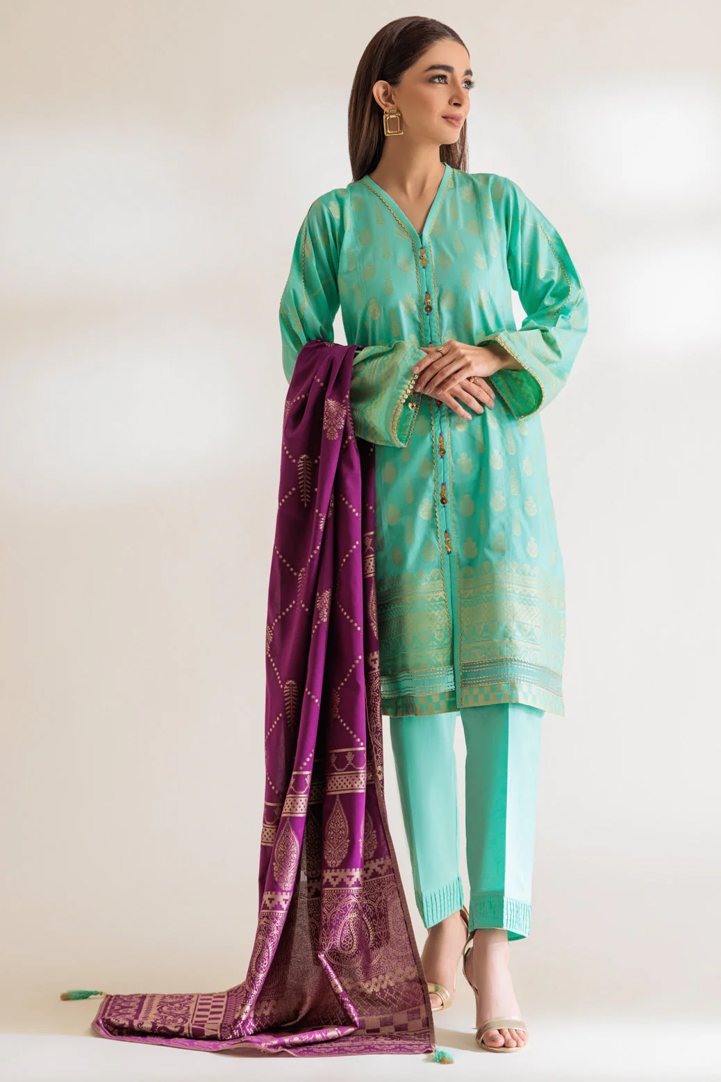 TURQS-JACQUARD-3 PIECE (PWJ2233P16)