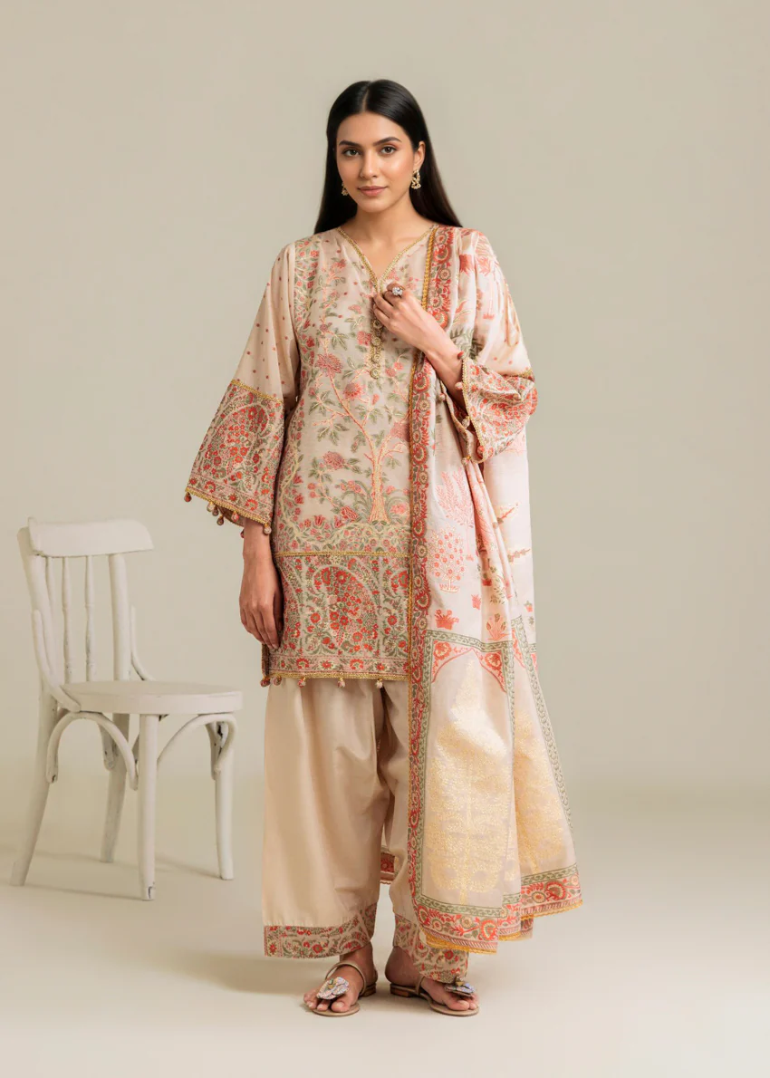 Cream-Jacquard-3 Piece (WP3PSBW25B11D38) - Image 13