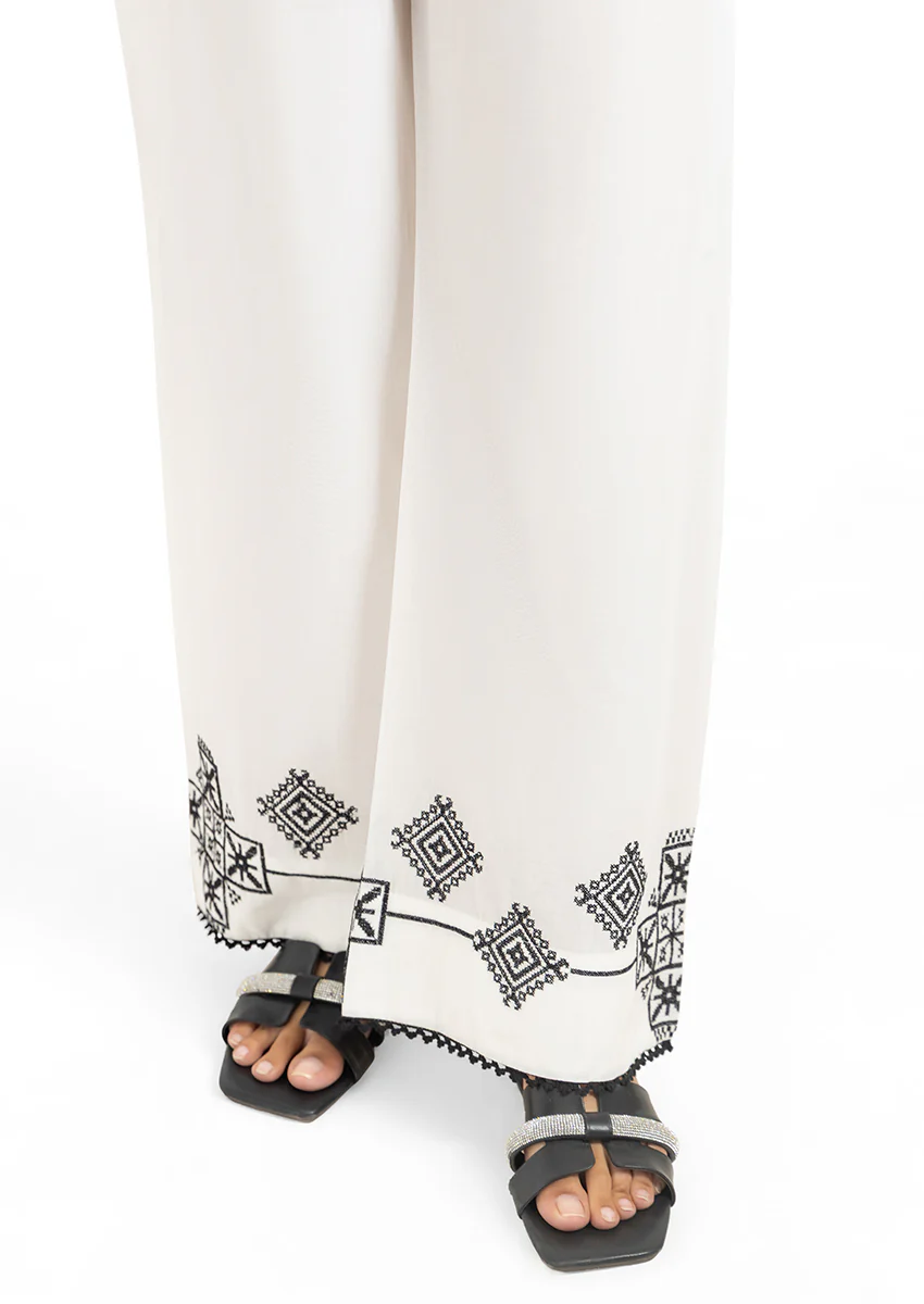 Dyed Cambric Embroidered Culotte (WPS25PA1012)